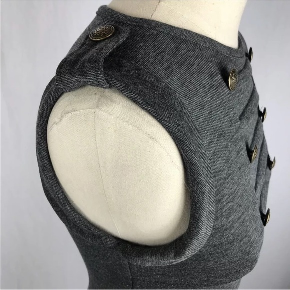 SOLD✨Military Bodycon Dress ✨ Keyhole Back - Picture 4 of 8